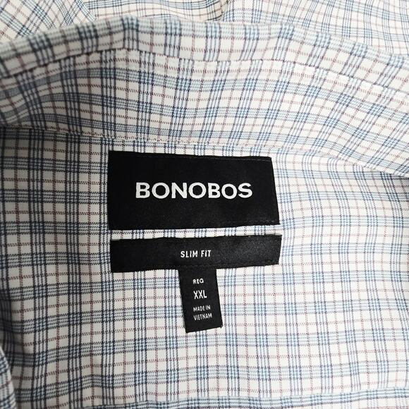 Bonobos Shirt Mens Size XXL Performance Stretch Plaid Button Front Long Sleeve - Picture 7 of 8